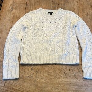 J.Crew Cream Fisherman’s Sweater – Size XS – Classic Nautical Fall Staple – EUC